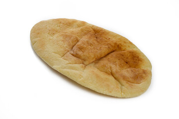 pita bread isolated on white background. traditional bread
