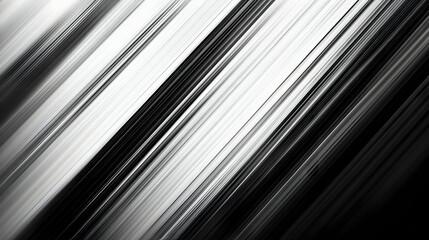 Fototapeta premium An abstract background with diagonal lines in black and white that blur and stretch, suggesting rapid movement