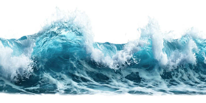 PNG Vibrant crashing ocean waves - Powered by Adobe