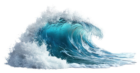 PNG Majestic ocean wave crashing powerfully
