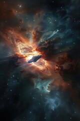 Fototapeta premium The Dark Photon - Mysterious Cosmic Particle, Astrophysics Concept, Deep Space Energy