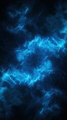 Vibrant Blue Energy Electric Patterns Creating Abstract Artwork