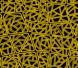  Abstract drawing of lines in geometric shapes similar to a spider web.Seamless pattern.
