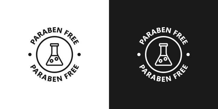 Paraben free icon. Paraben free circle badge, emblem, sticker, label. No parabens product stamp. organic and natural. Vector