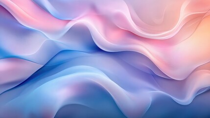 Soft, flowing abstract waves in pastel colors blend seamlessly to create a tranquil and soothing background perfect for artistic endeavors