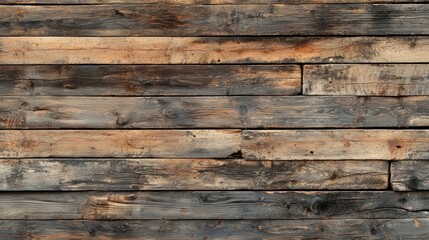 Fototapeta premium Rustic weathered wooden plank wall with natural textures Generative AI