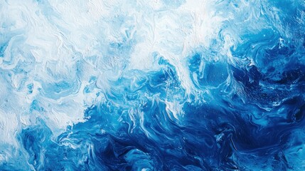 Layered blue paper waves abstract ocean design Generative AI