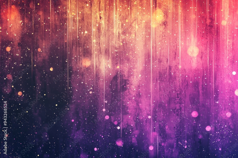 Canvas Prints colorful cosmic nebula with starry particles in a gradient background generative ai