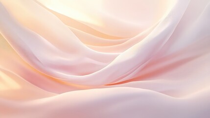 Delicate fabric drapes gracefully, creating a soothing ambiance with soft light and gentle shadows