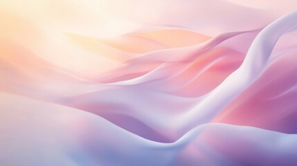 Obraz premium Gentle waves of soft pastel colors create a tranquil and inviting atmosphere at dusk
