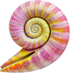 Obraz premium Colorful seashells, transparent PNG, PNG, transparent background, seashells