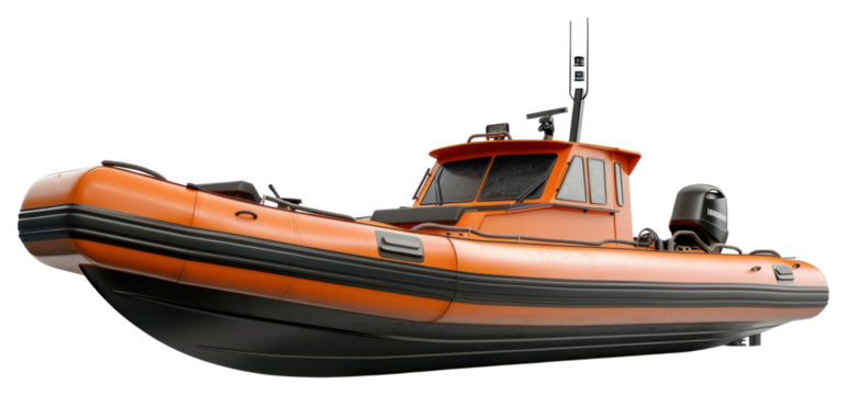 PNG Orange inflatable rescue boat image - Powered by Adobe