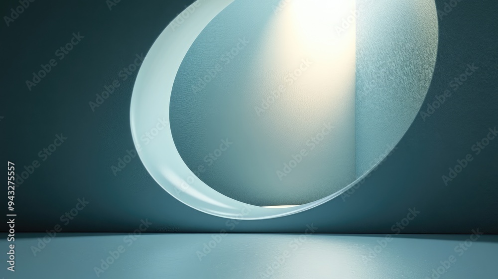 Poster 3d rendering of an abstract background in an empty studio
