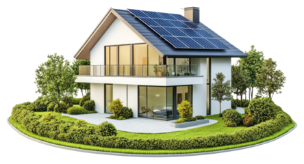 PNG Modern eco-friendly solar house