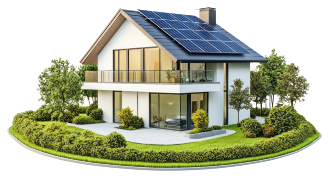 PNG Modern eco-friendly solar house - Powered by Adobe