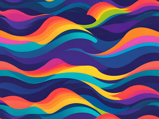 Obraz premium seamless pattern with colorful stripes,Ai generated 