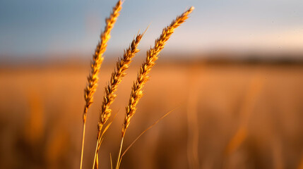 Fototapeta premium Close Bunch Tall Dry Grass