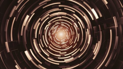 Fototapeta premium Abstract spiral design with bright light at the end.
