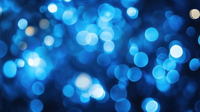 Blurred abstract background featuring blue lights