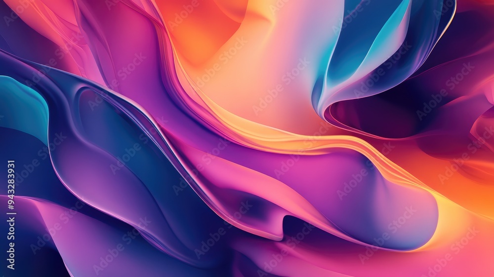 Poster abstract background design with vibrant colors and fluid shapes creating a modern and dynamic visual