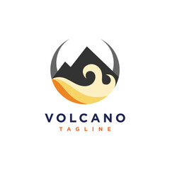 Volcano logo, maountain logo design