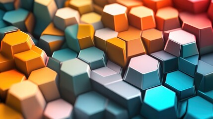 Obraz premium Abstract geometric mosaic pattern with a 3D effect