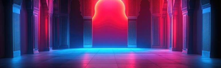 3D Islamic background ideal for decorations during Ramadan or other Islamic events