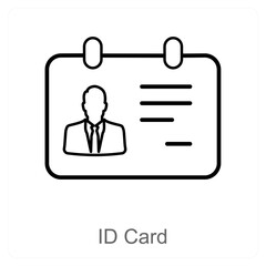 Id Card and proof icon concept