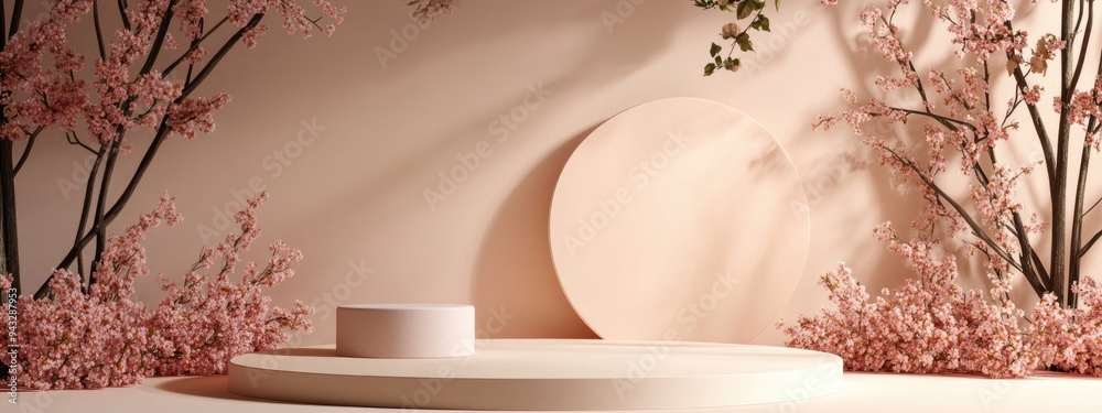 Poster 3d podium background for product display