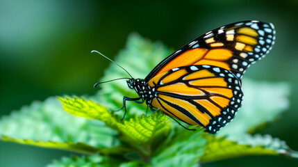 Fototapeta premium Close Butterfly Plant