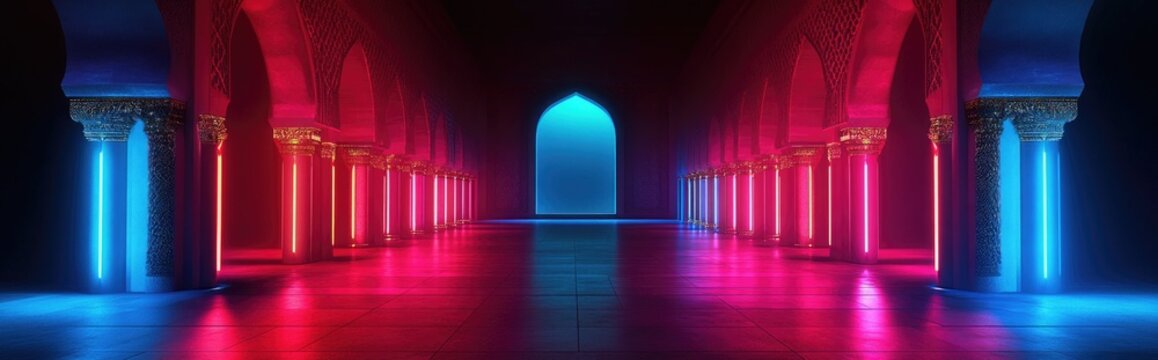 3D Islamic background ideal for decorations during Ramadan or other Islamic events