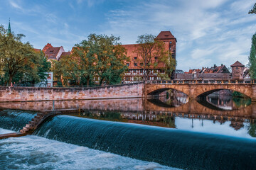 View of Nuremberg's old town, Germany.