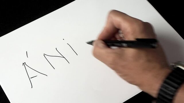 Palabra animo escrita