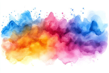 Obraz premium A digital watercolor splash with soft blending colors, perfect for creative backgrounds,