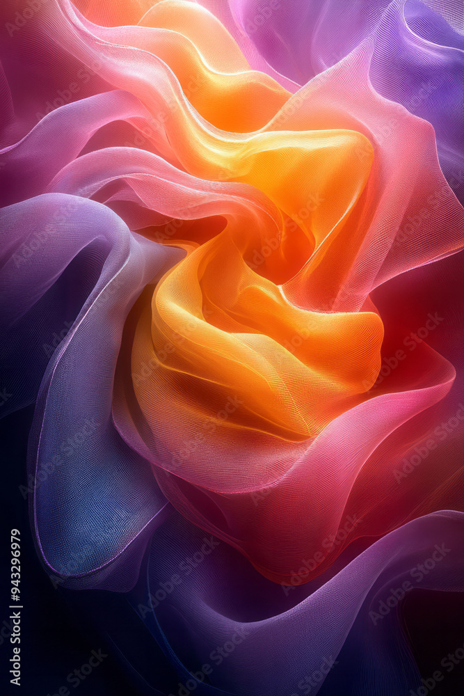 Poster A gradient swirl with dynamic colors and soft edges, perfect for modern digital designs,