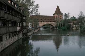 View of Nuremberg's old town, Germany.