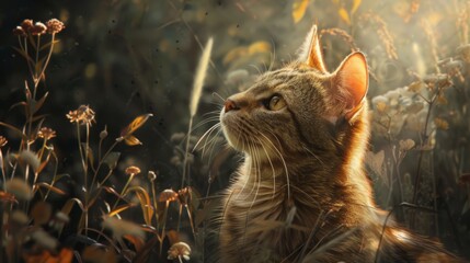 beautiful cat background cute and fluffy 
