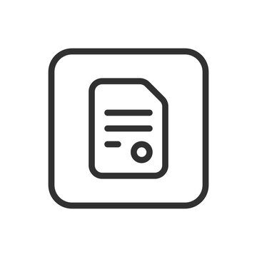 recommend clip art: Stamped document icon. Modern, simple flat vector illustration for web site or mobile app