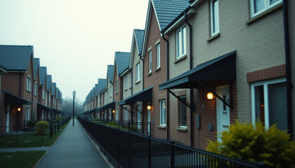 Newly Built Housing Estate: Modern Residential Development in a Growing Community