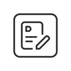 Edit document icon. Modern, simple flat vector illustration for web site or mobile app