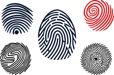 fingerprint vector fingerprint isolated fingerprint icon fingerprint  symbol fingerprint  logo  set for icon logo illustration  artwork