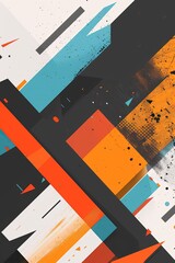 Geometric Book Cover Design - Abstract Shapes, Modern Minimalist Pattern