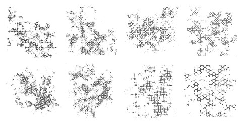 Grunge rough monochrome texture patterns