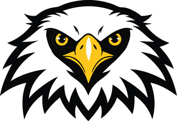 Fototapeta premium falcon, crow, eagle head vector illustrator.