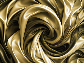 The background is made of a beige-colored corrugated satin fabric