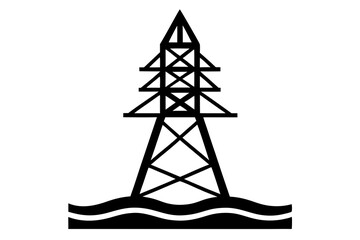 power tower silhouette vector in various poses