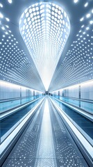 Obraz premium moving escalator in subway