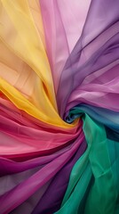 colorful silk fabric