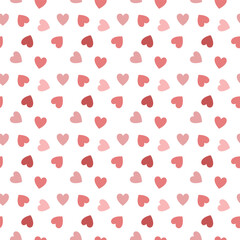 Pink hearts seamless  pattern  background vector illustration