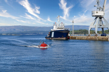 cargo ship in port